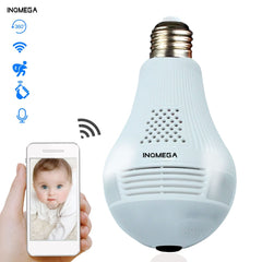 INQMEGA 360 Degree LED Light 960P Wireless Panoramic Home Security WiFi CCTV - EcomShopBazer